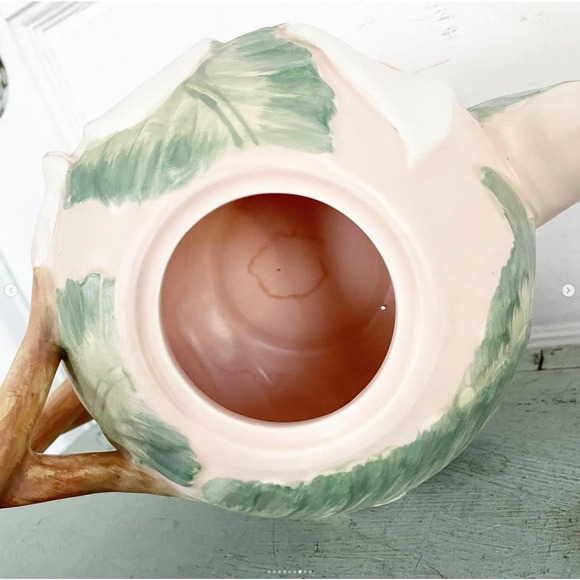 Vintage Teapot Calla Lily Fitz Floyd Emboss Hand-Painted Flower Japan 42oz 1987 - Picture 7 of 9